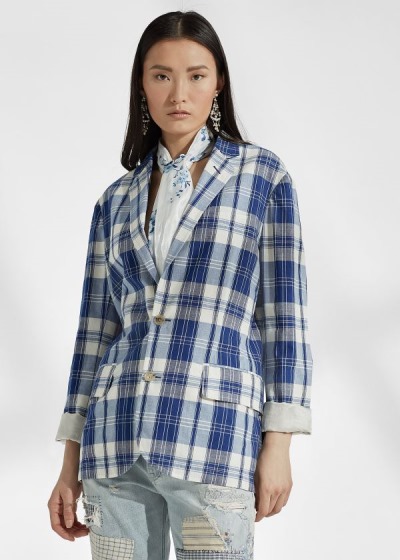 Women's Ralph Lauren Ruthie Cotton Madras Jackets | 127489XGS